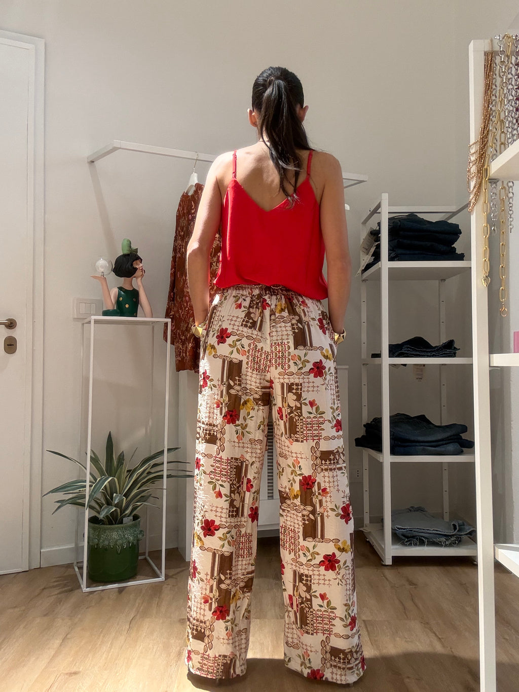 Pantalone palazzo fantasia