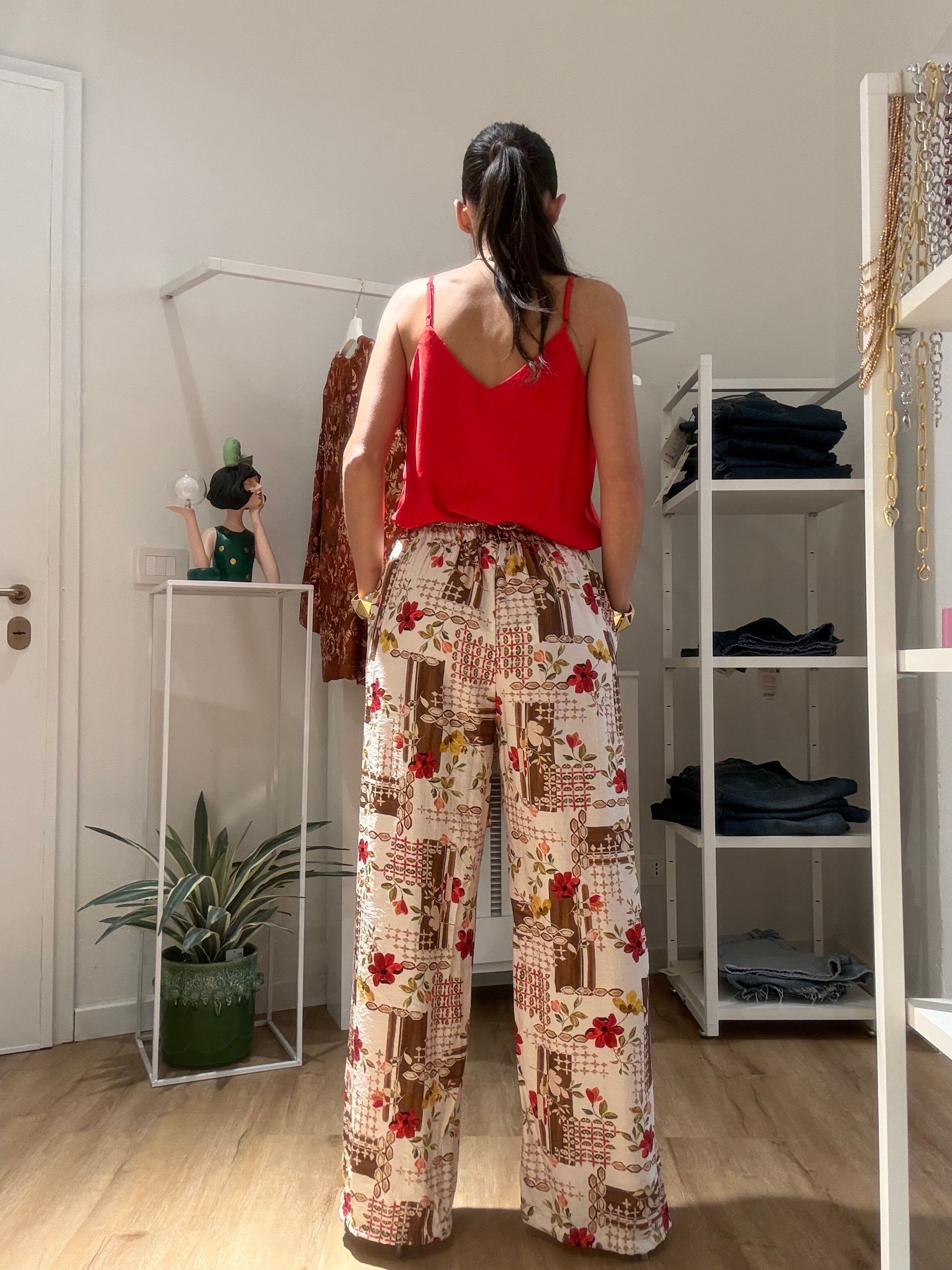 Pantalone palazzo fantasia