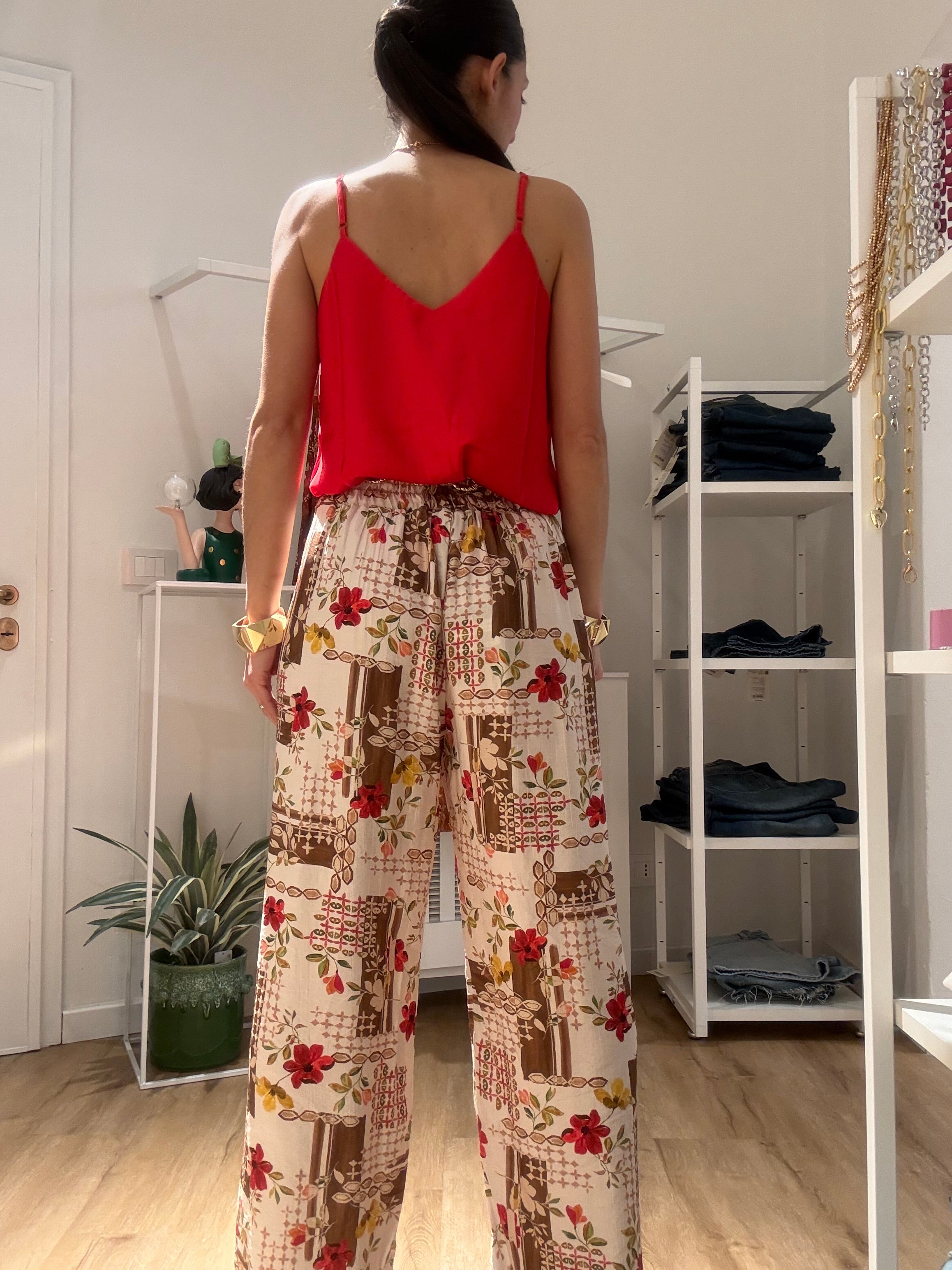 Pantalone palazzo fantasia
