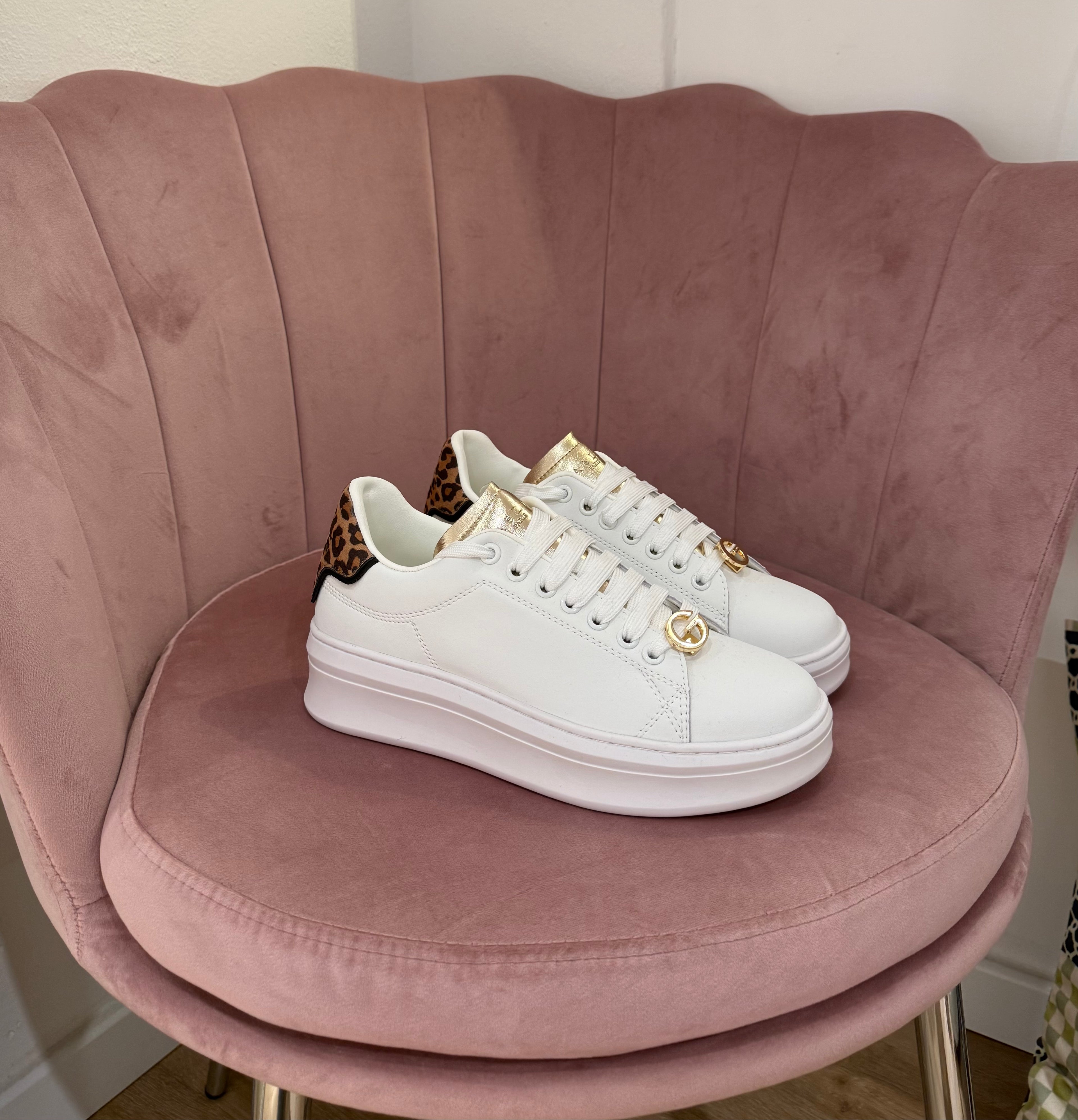 Sneakers Gaelle con inserto animalier
