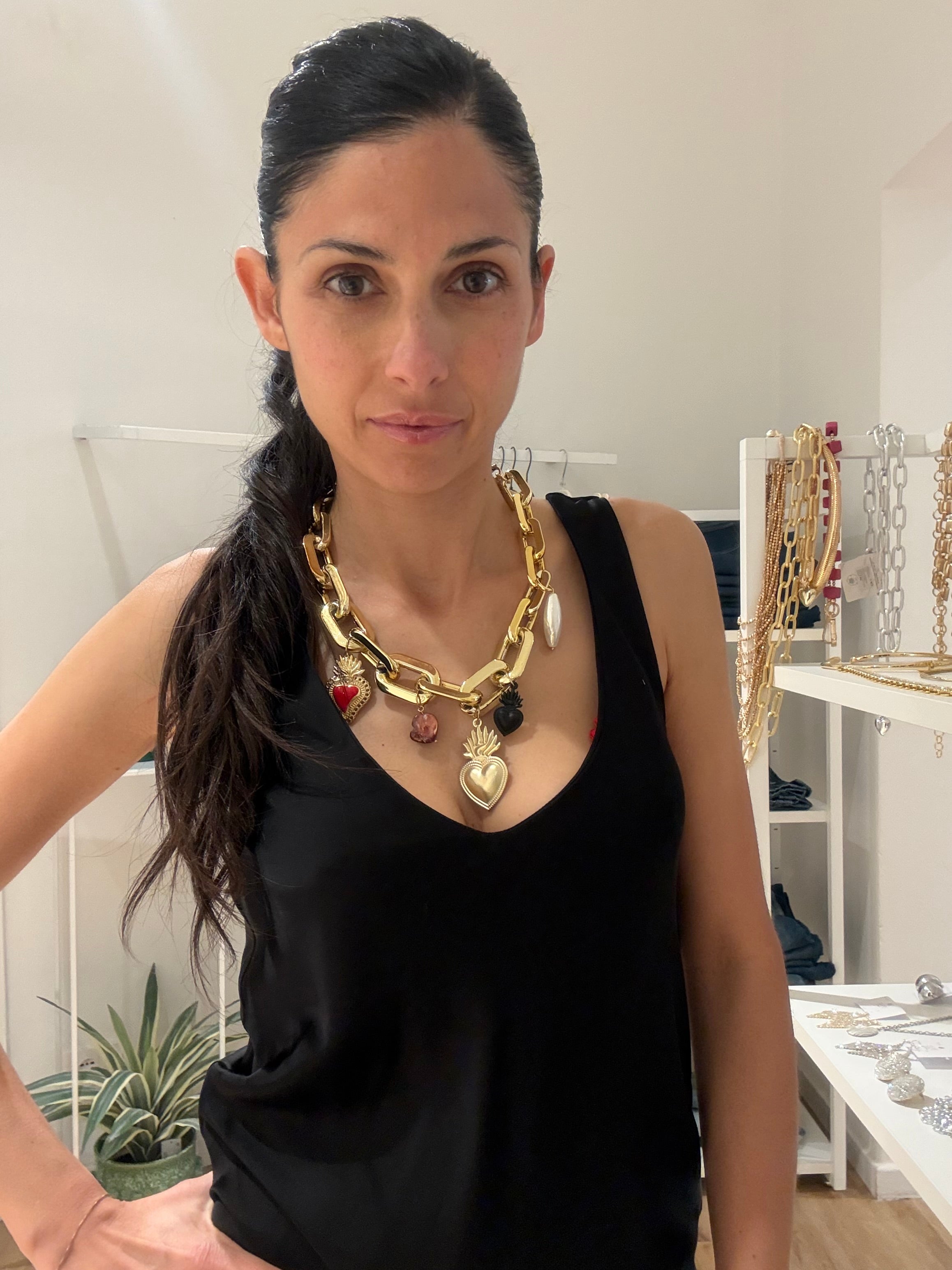 Collana con Catena dorata e Charmes