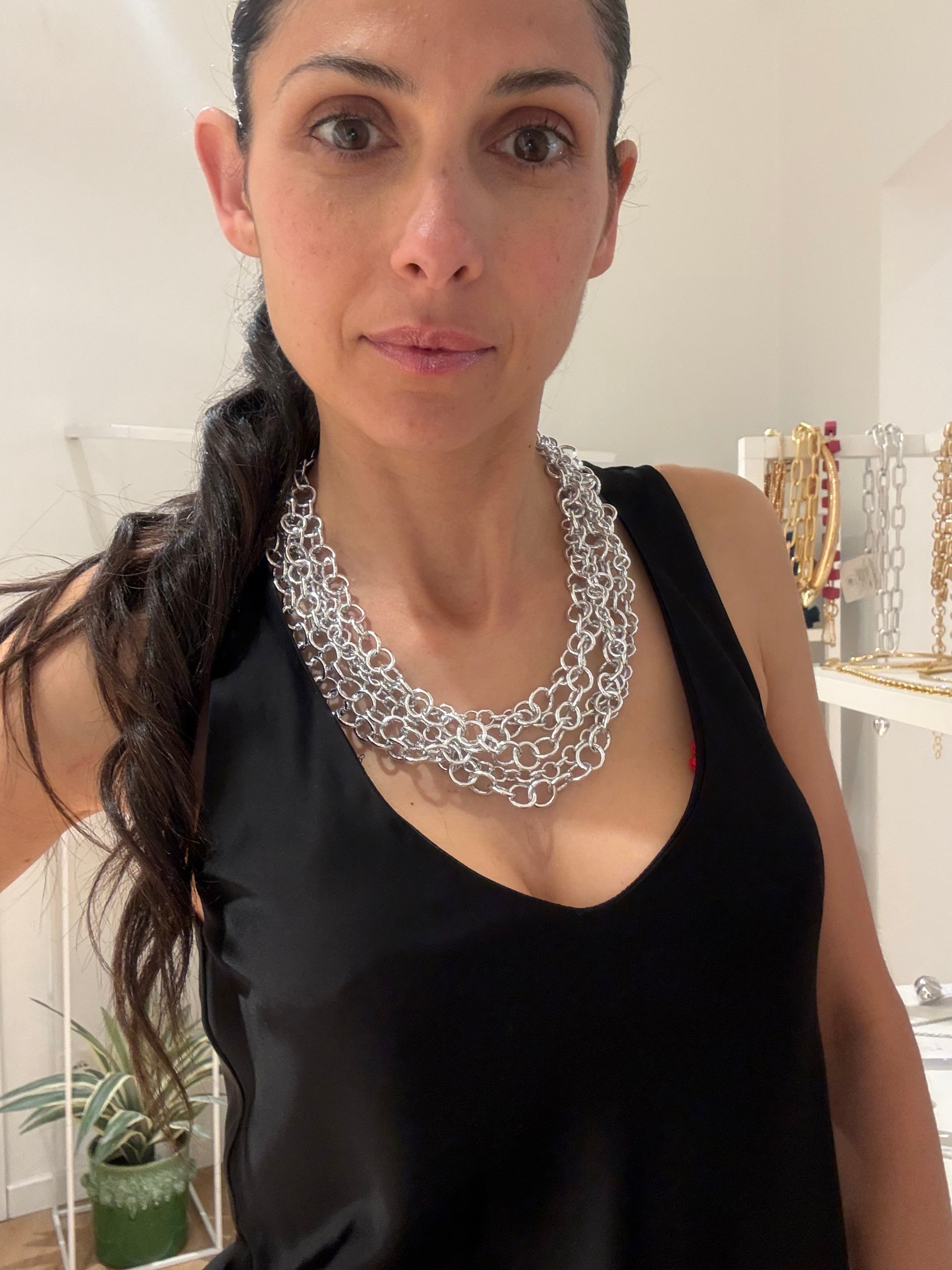 Collana multifilo argento