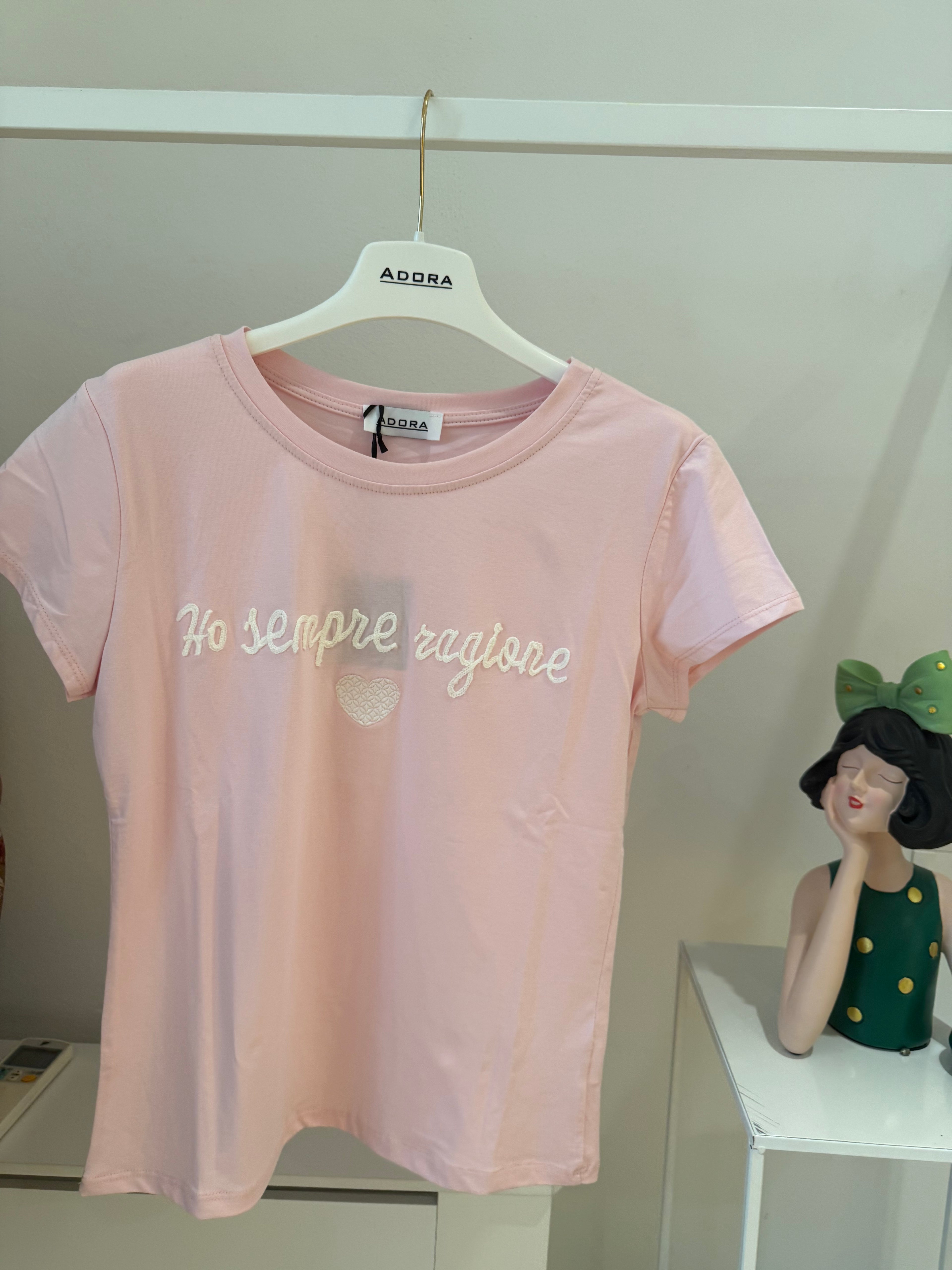 T shirt con scritta