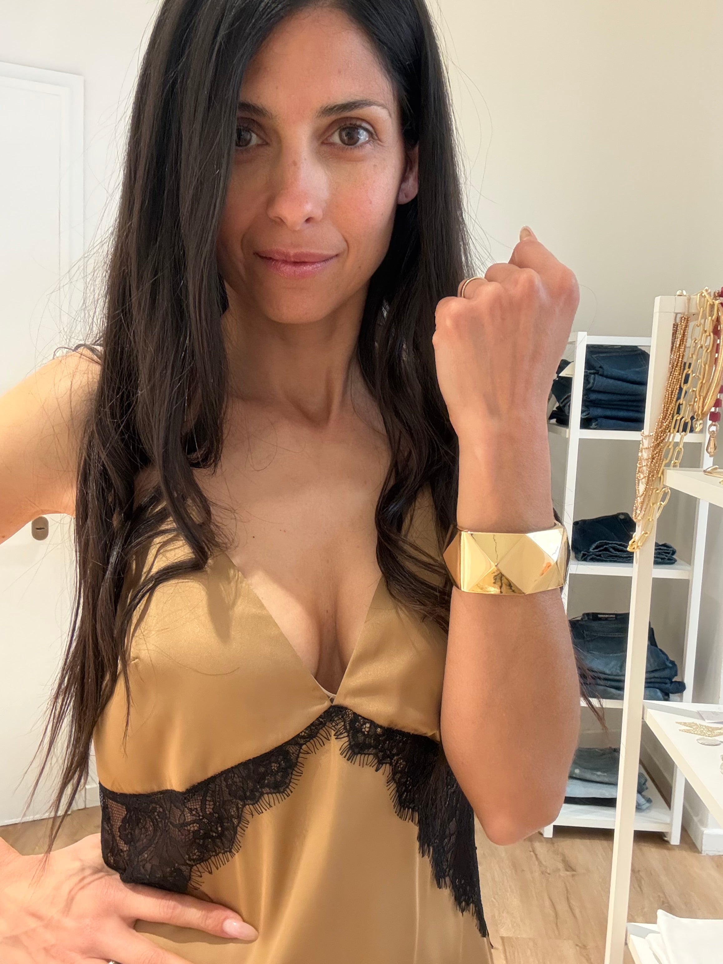 Bracciale con motivo geometrico