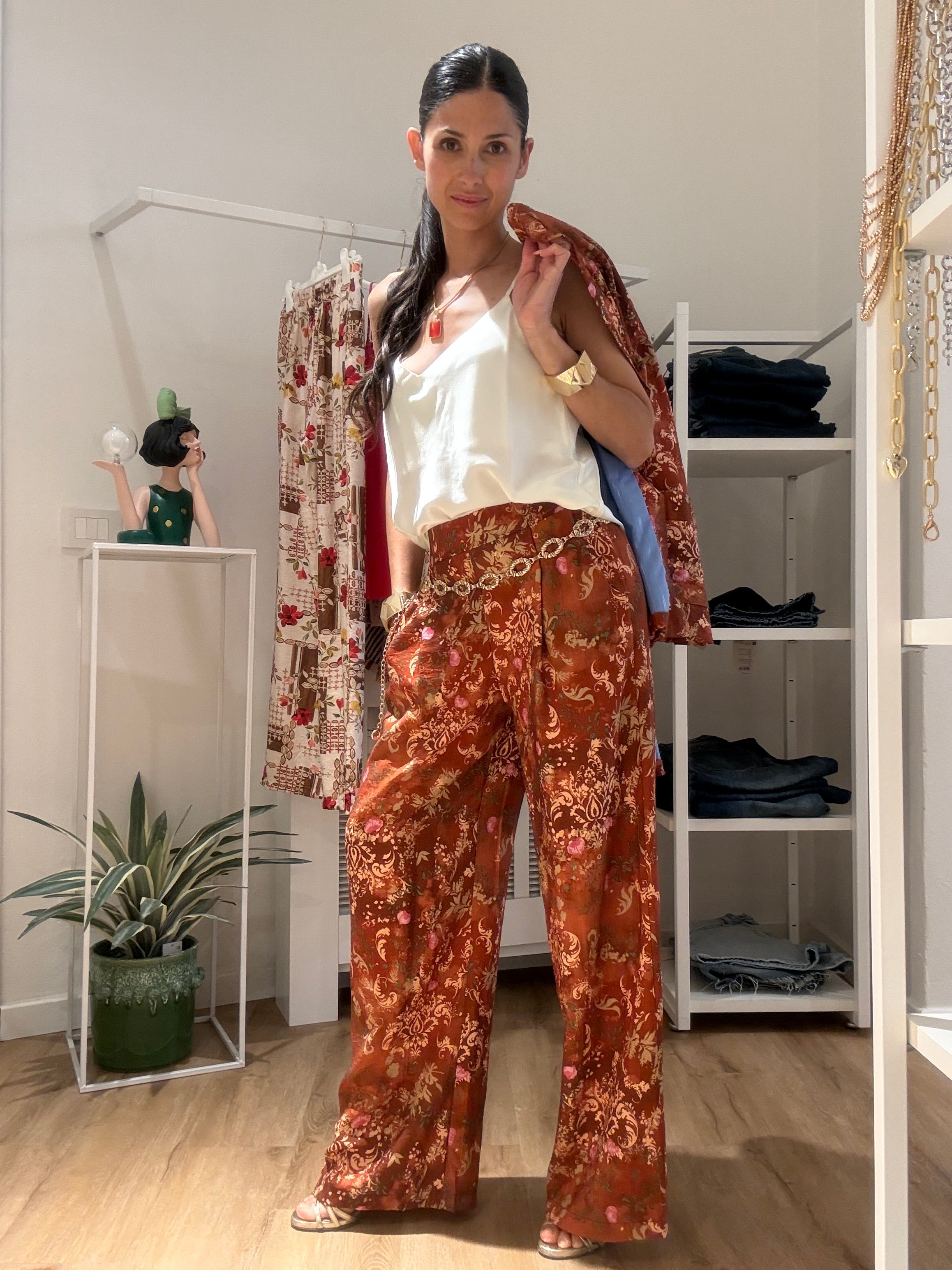 Pantalone palazzo fantasia
