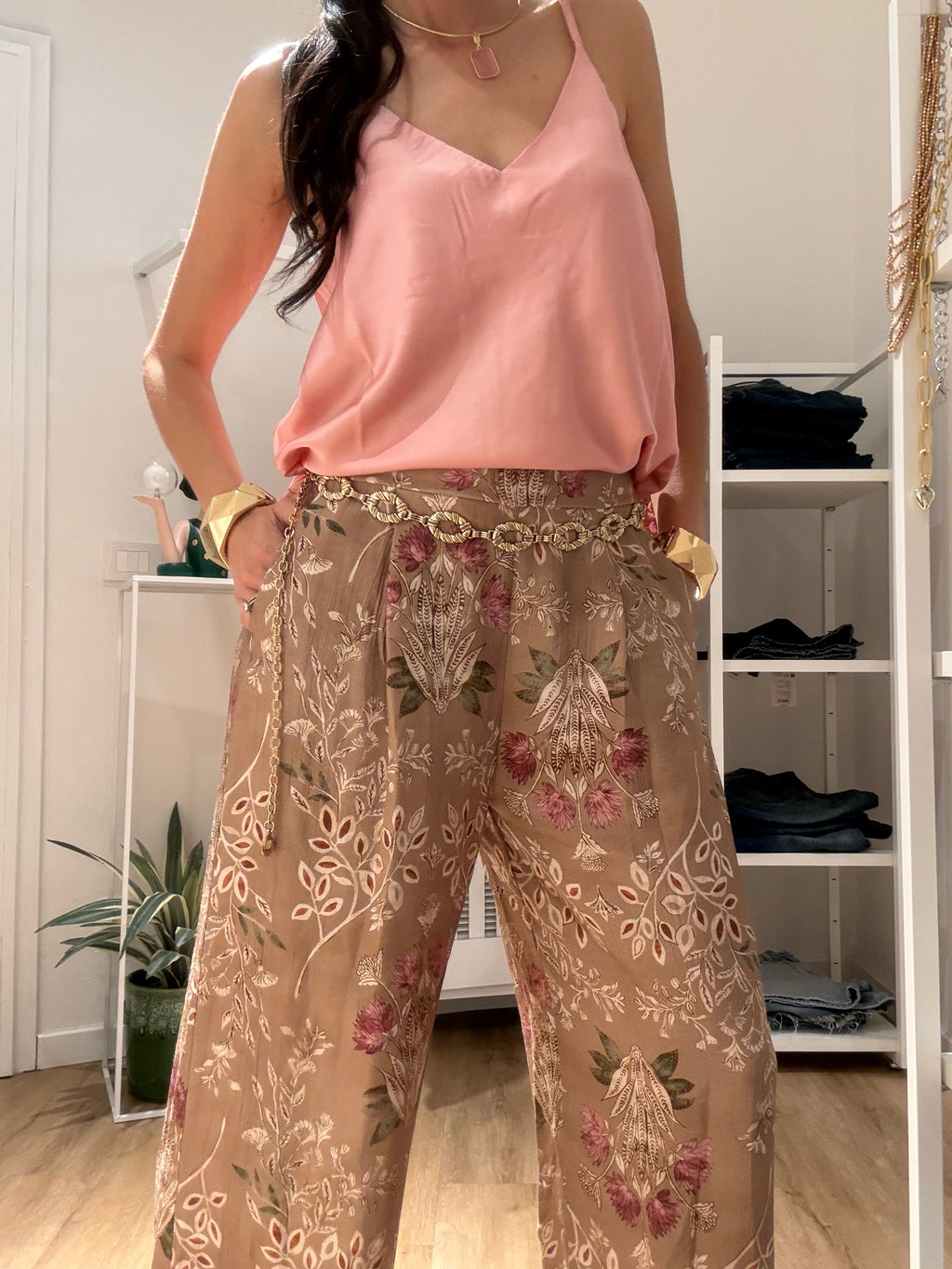 Pantalone palazzo fantasia