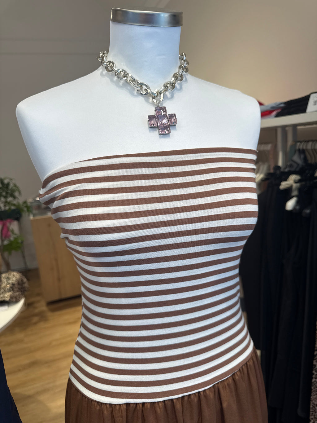 Collana croce lilla