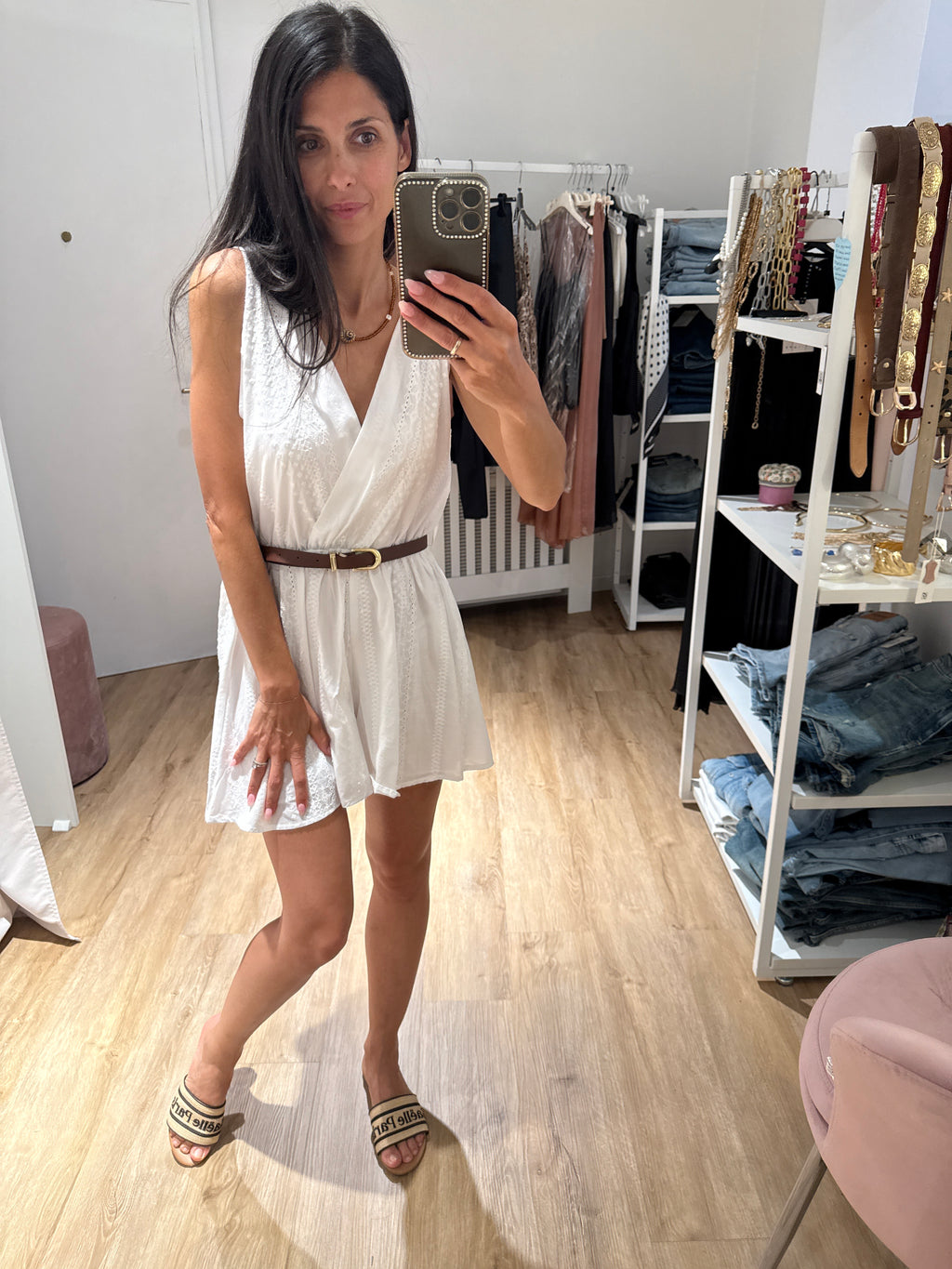 Tutina corta con cintura