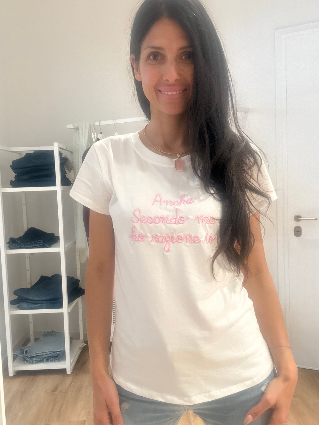 T shirt con scritta