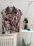 Camicia fantasia vino