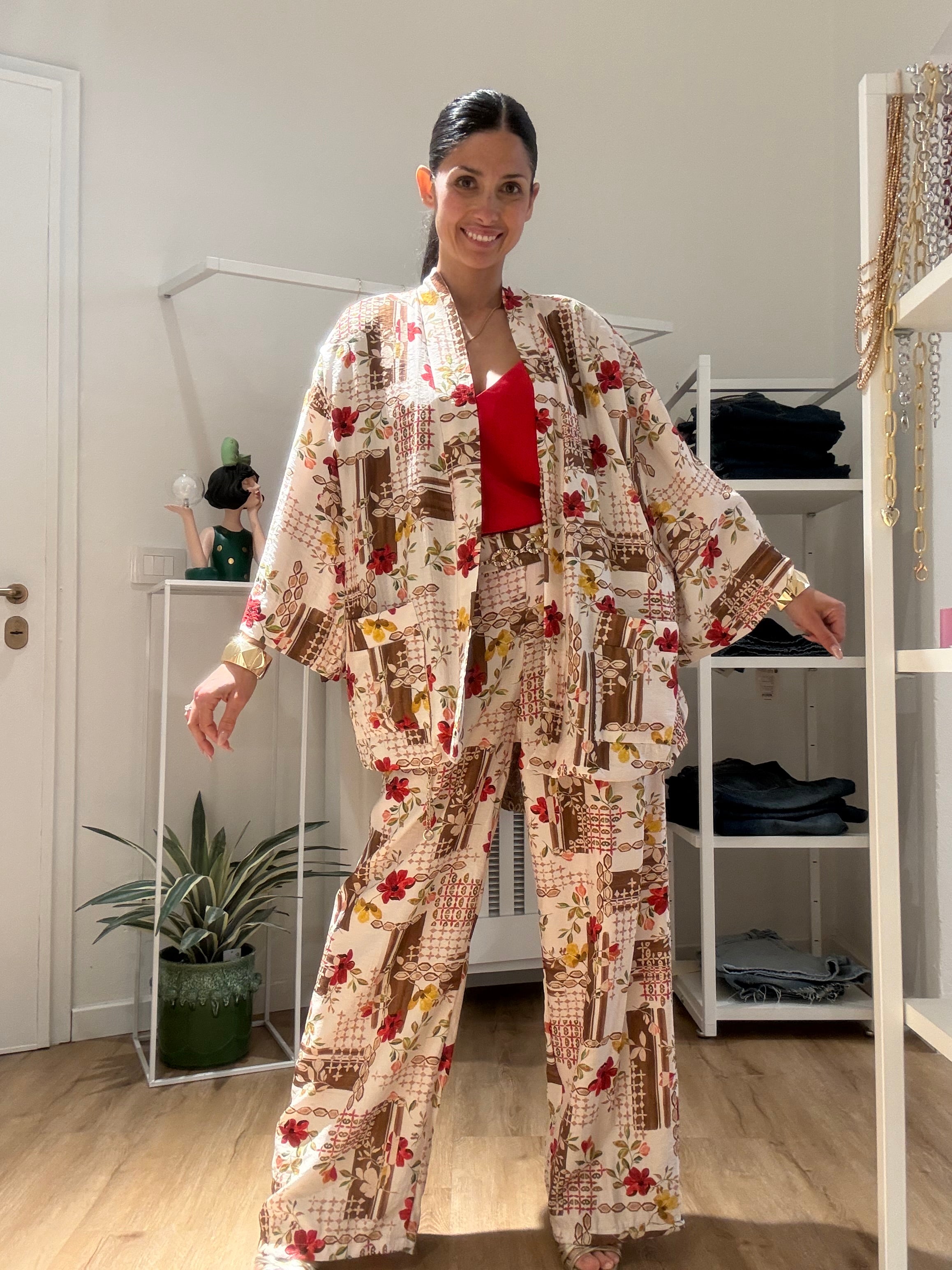 Giacca Kimono fantasia