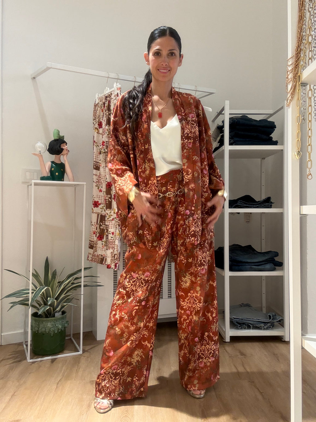 Pantalone palazzo fantasia