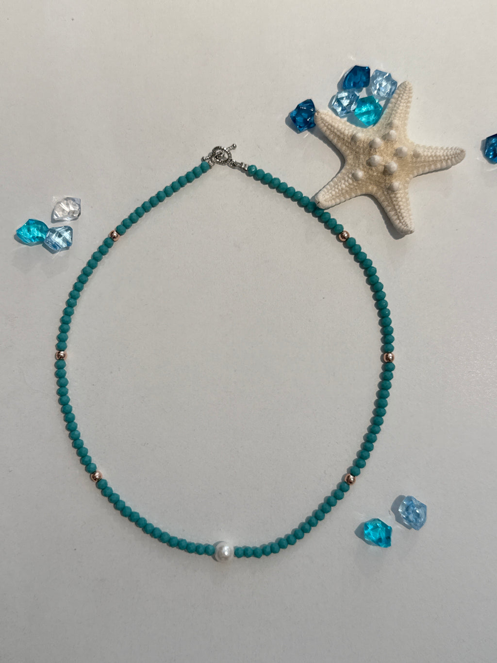 Collana cristalli e perle