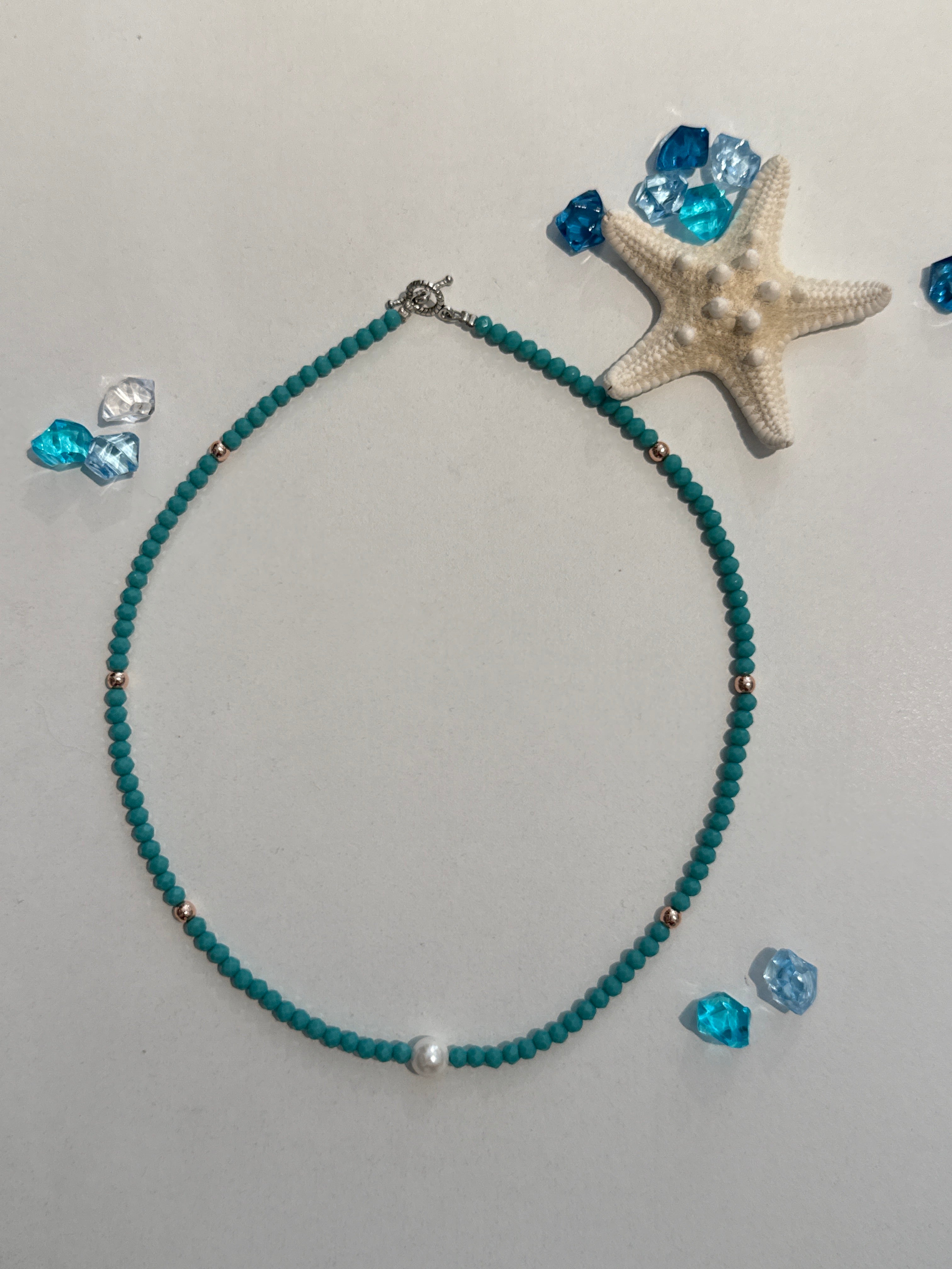 Collana cristalli e perle