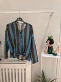 Camicia in mussola di cotone a righe