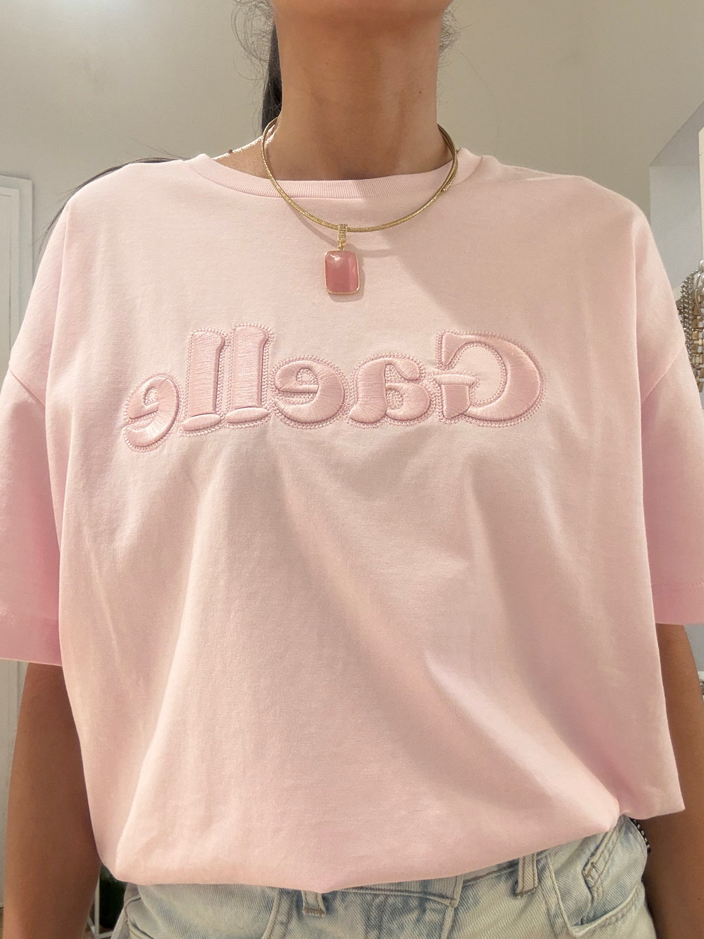 Maglia mezza Manica con logo ricamato