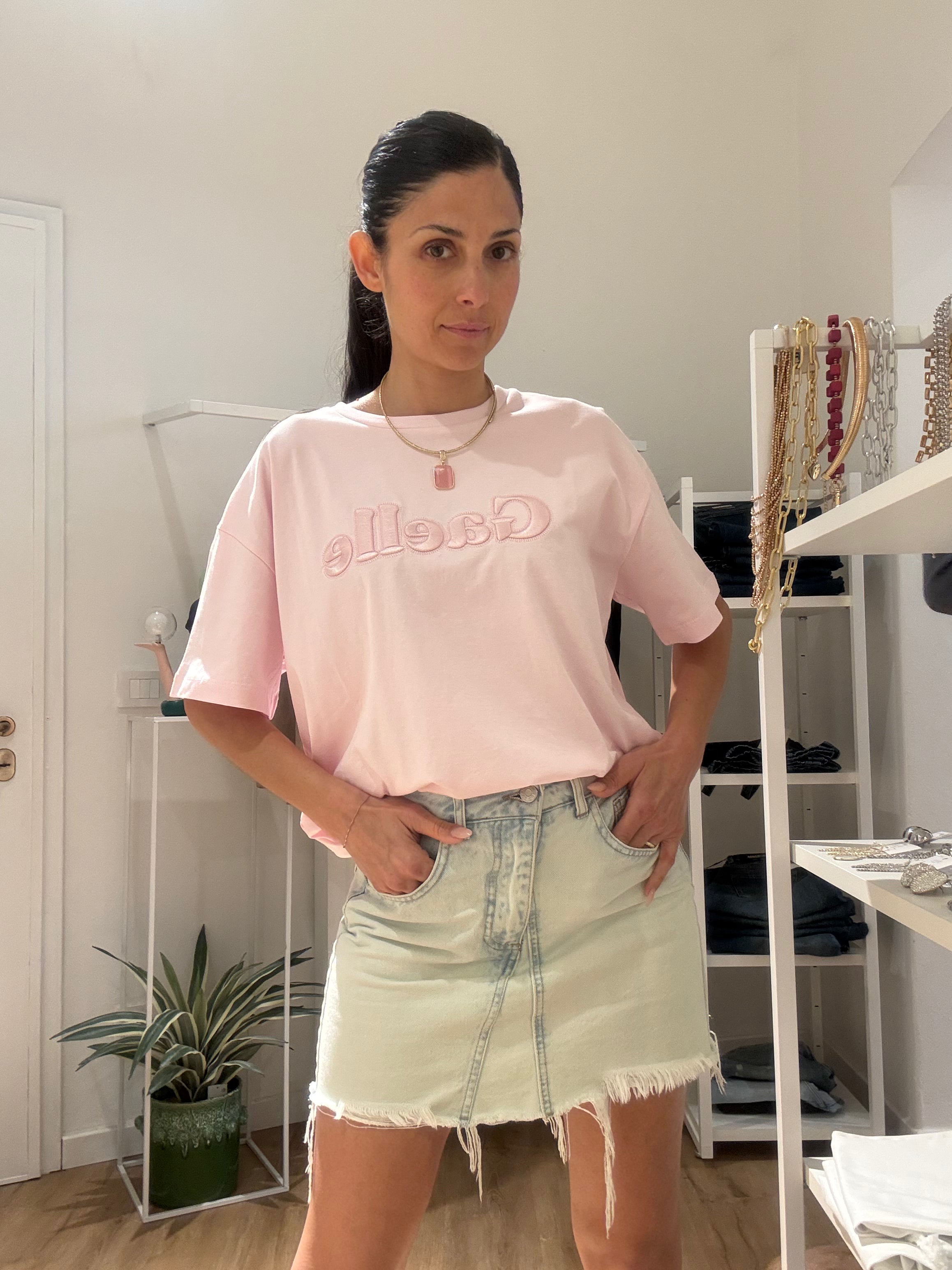 Maglia mezza Manica con logo ricamato