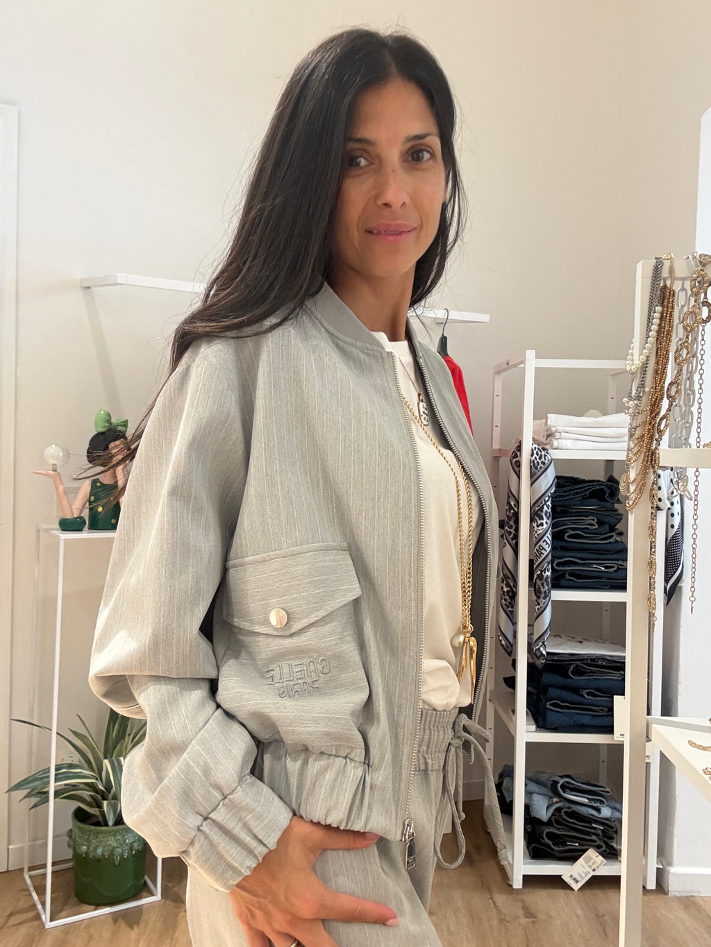 Bomber Gessato Gaelle Paris
