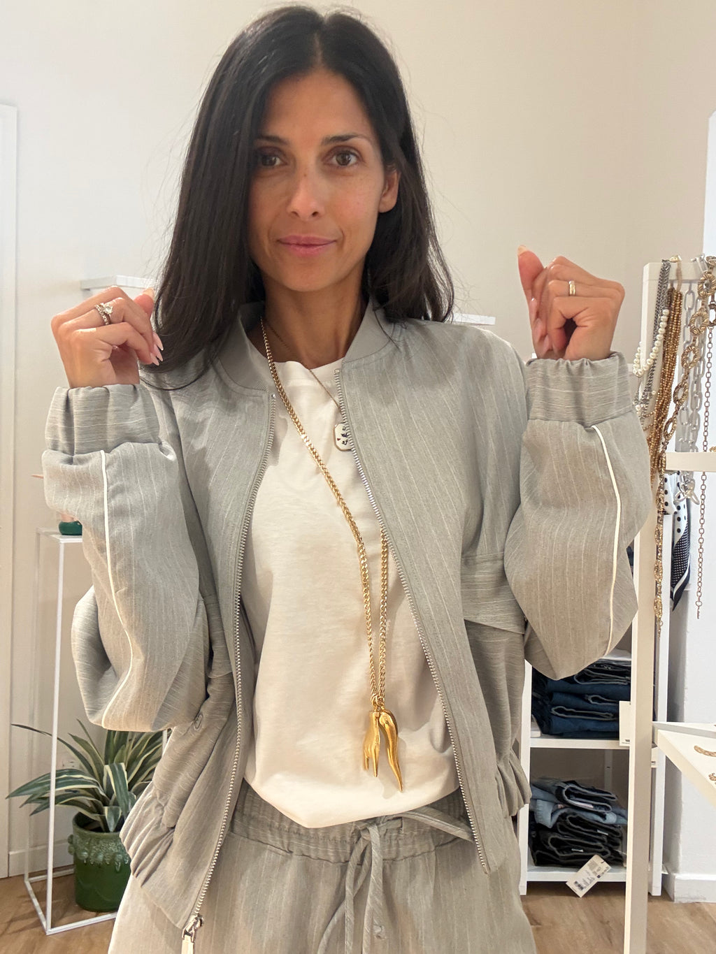 Bomber Gessato Gaelle Paris