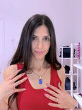 Collana Oro Quarzo Blu